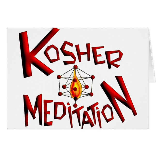 Cartão Meditação Kosher (Frente horizontal)