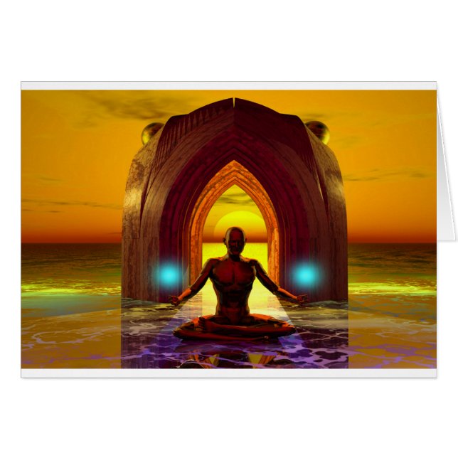 Cartão meditando buddha (Frente Horizontal)