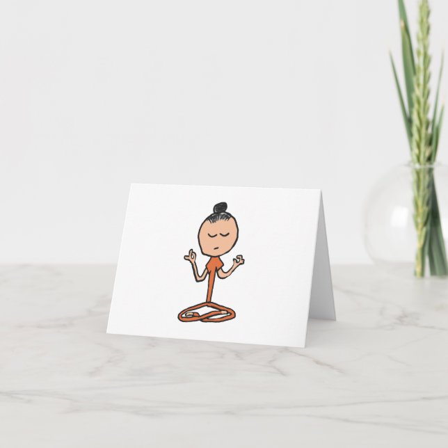 Cartão Meditando budista (Frente)