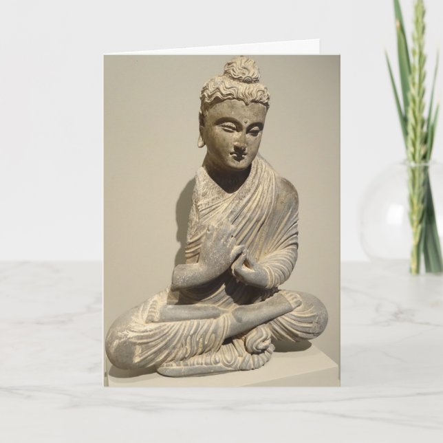 Cartão Meditating Buddha Zen Inspirational Card (Frente)