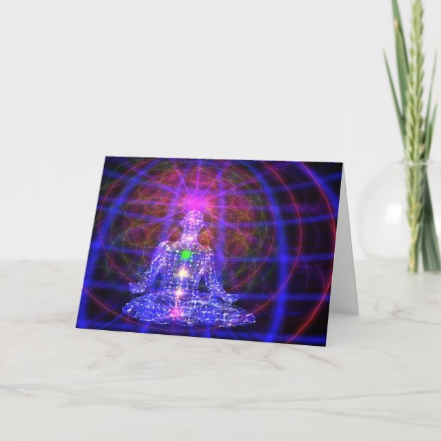 Cartão Meditation Man Greeting Card - 5x7 (Frente)