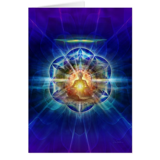 Cartão Meditator 2 da ioga (Frente)