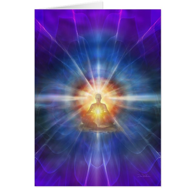 Cartão Meditator 8 da ioga (Frente)