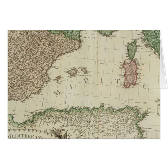 Cartão Mediterrâneo Ocidental (Frente Horizontal)