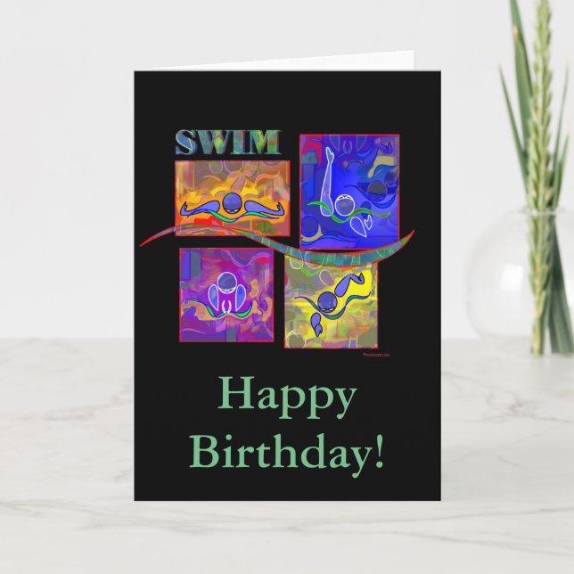 Cartão Medley Swim Birthday Card (Frente)