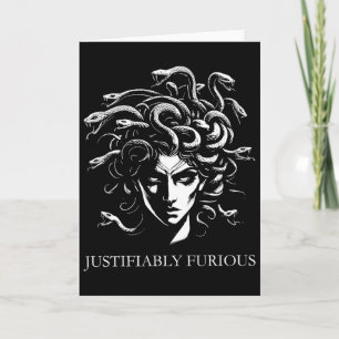 Cartão Medusa Justificadamente Furiosa Mitologia Grega Fe