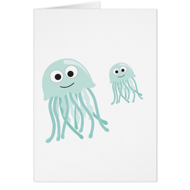 Cartão medusa mamã e bebê (Frente)