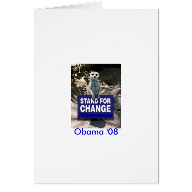 Cartão Meerkat 4 Obama (Frente)