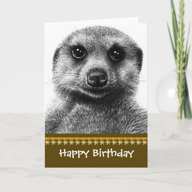 Cartão Meerkat Birthday Card (Frente)