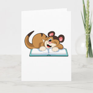 Cartão Meerkat com o Livro