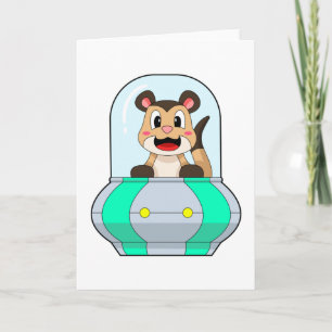 Cartão Meerkat com Submarino