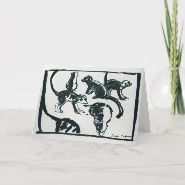 Cartão Meerkat pups - Art card (Frente)