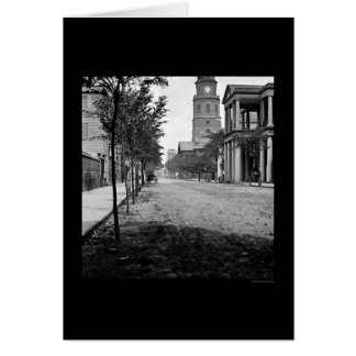 Cartão Meeting Street em Charleston, SC 1865