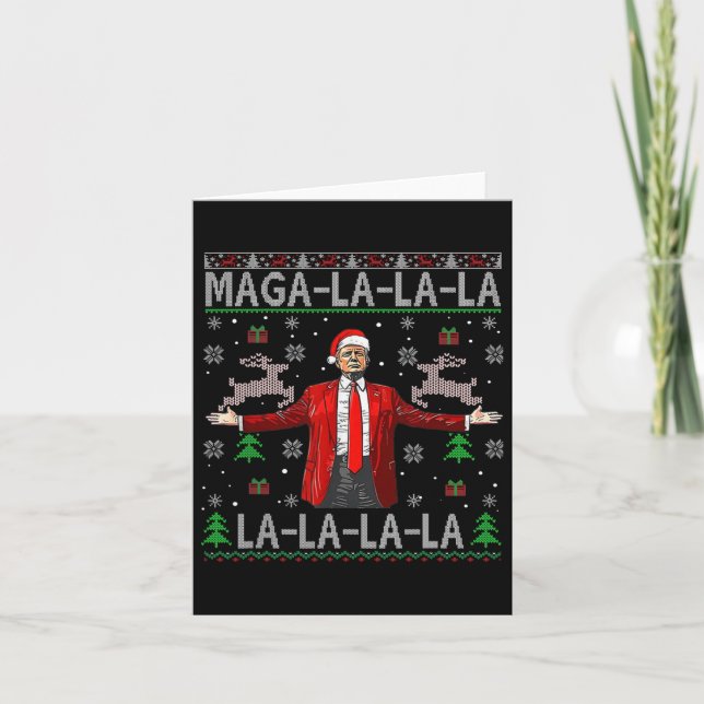 Cartão Mega La Donald Trump Potus 47 Natal Feio (Frente)
