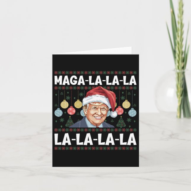 Cartão Mega La Donald Trump Potus 47 Natal Feio (Frente)