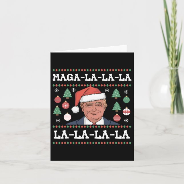 Cartão Mega La Donald Trump Potus 47 Natal Feio (Frente)