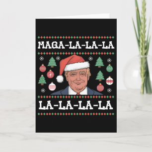 Cartão Mega La La La Donald Trump Potus 47 Natal Feio