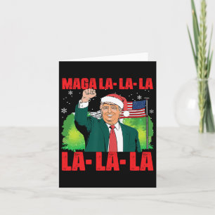 Cartão Mega La La La Donald Trump Potus 47 Natal Feio