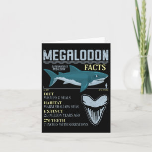 Cartão Megalodon atua sobre o fóssil dos dentes de tubarã