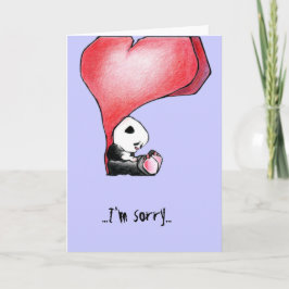Cartão Megg: A cute panda - heart, I'm sorry, card