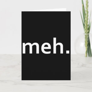 Cartão Meh. Geek Engraçado Legal Vídeo Game Nerd1 