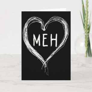 Cartão Meh Valentines Anti Dia dos Namorados Singles