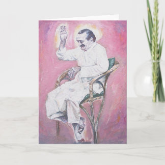 Cartão Meher Baba laughing, CARD (blank message)