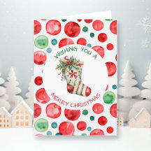 Meia de Natal Personalizada com Aquarela