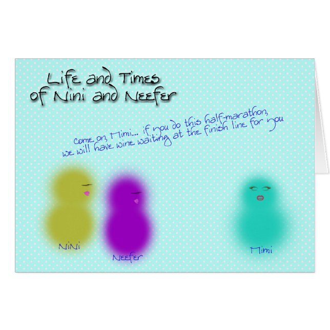 Cartão Meia maratona de NiNi Neefer (Frente Horizontal)