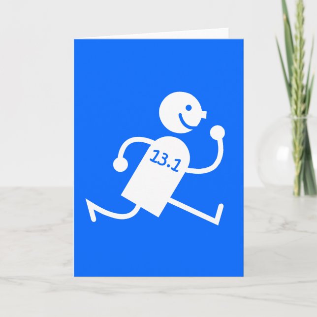 Cartão Meia-maratona engraçada (Frente)