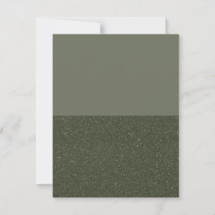 Cartão Meia placa de saudação verde do Moss - Personaliza