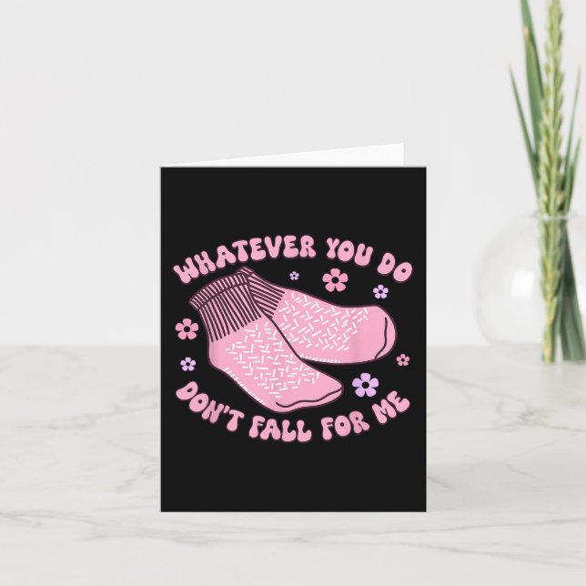 Cartão Meias não-deslizantes não caem para mim Nurs PCT C (Frente)