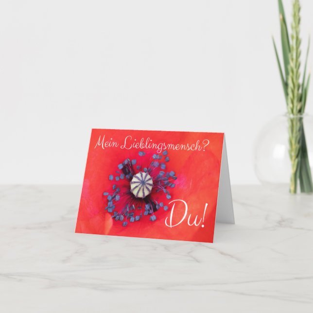 Cartão Mein Lieblingsmensch? Du! (Frente)