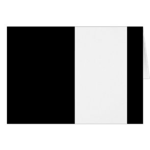 Cartão meio branco meio preto, meio preto meio branco