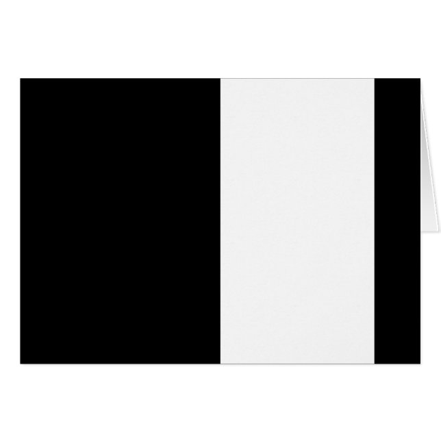 Cartão meio branco meio preto, meio preto meio branco (Frente Horizontal)