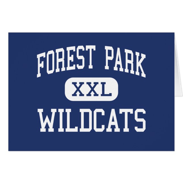 Cartão Meio Franklin dos Wildcats de Forest Park (Frente Horizontal)