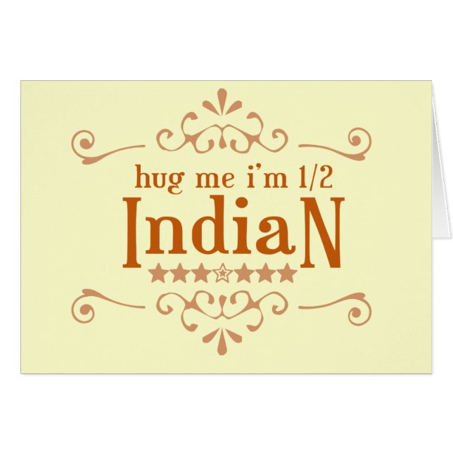 Cartão Meio indiano (Frente Horizontal)