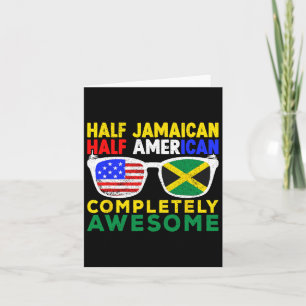 Cartão Meio jamaicano do Dia da Independência Americana J