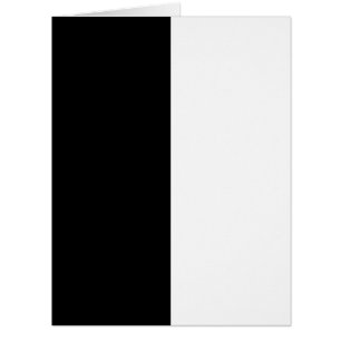 Cartão Meio Preto E Meio Branco