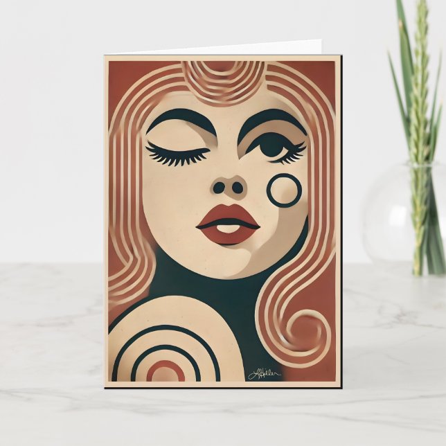 Cartão Meio século Arte Moderna O Ponto de Beleza (Frente)