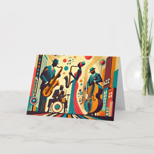 Cartão Meio século Jazz Age Quartet (Frente)