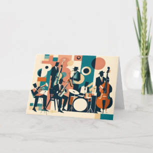 Cartão Meio século Jazz Age Sextet