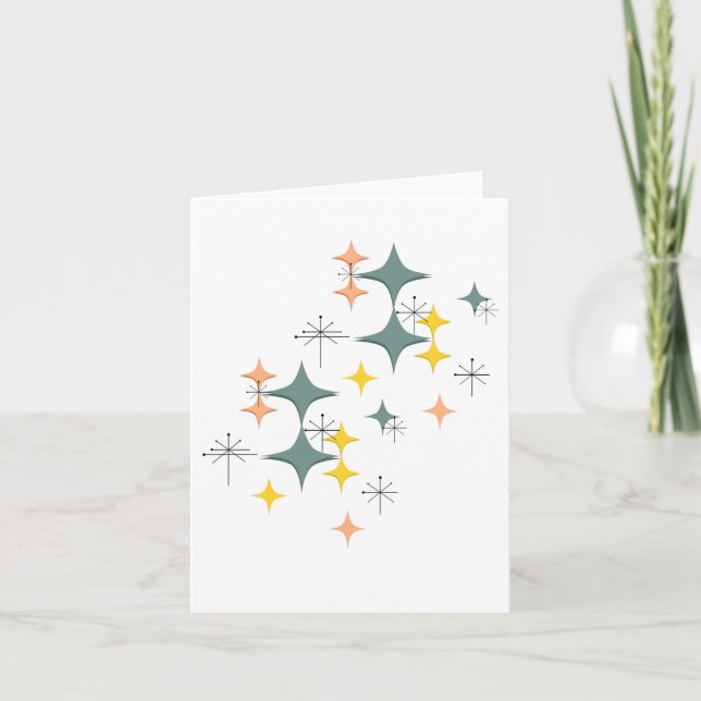 Cartão Meio século Modern Eames — Starbursts Da Era Atômi (Frente)