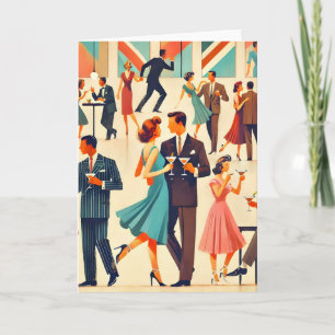 Cartão Meio século Modern Martinis No Clube