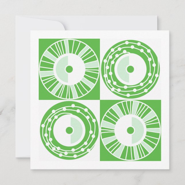 Cartão Meio século Sólido Étnico Vazio Branco Moderno (Frente)