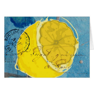 Cartão Meios mistos do limão