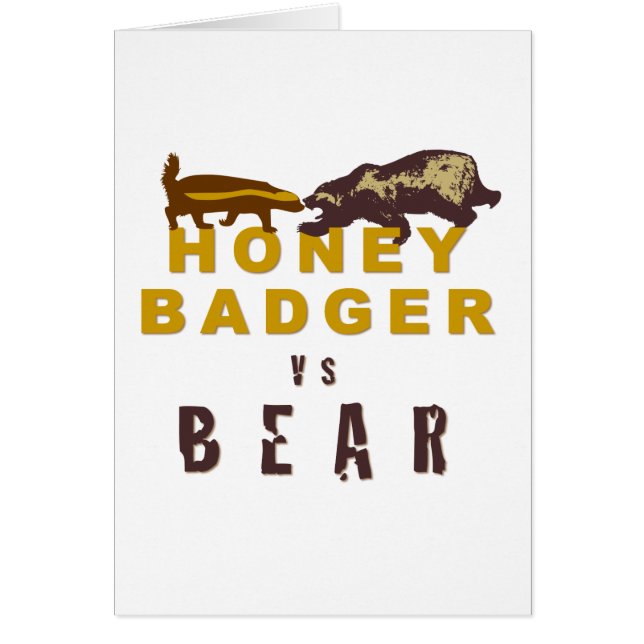 Cartão Mel Badger vs Bear (Frente)