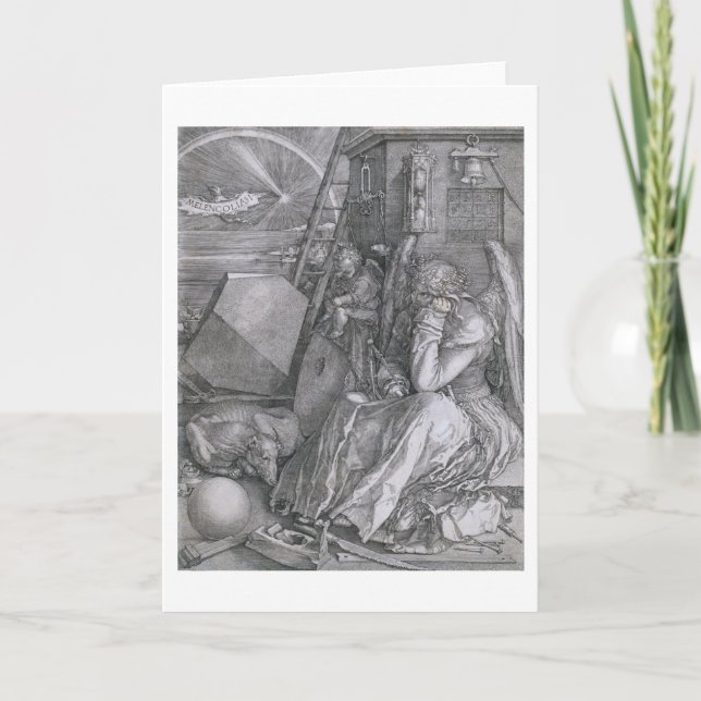 Cartão Melancholia, Albrecht Durer (Frente)