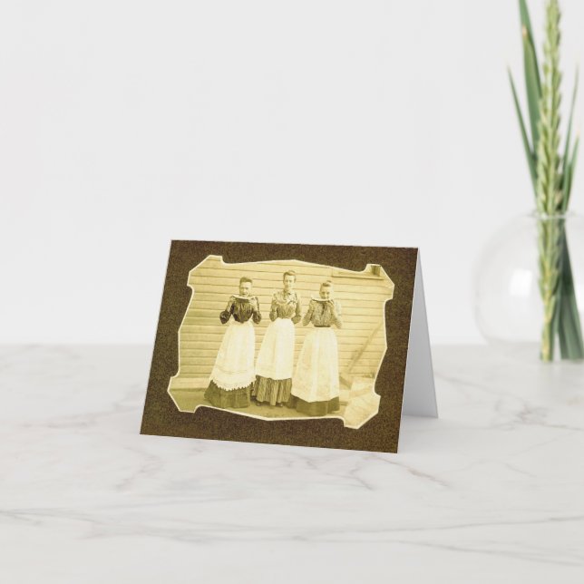 Cartão Melancia e Aprons Vintage Notecard (Frente)