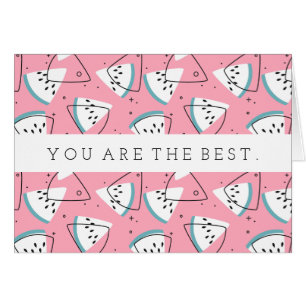 Cartão Melancias coloridas da aguarela